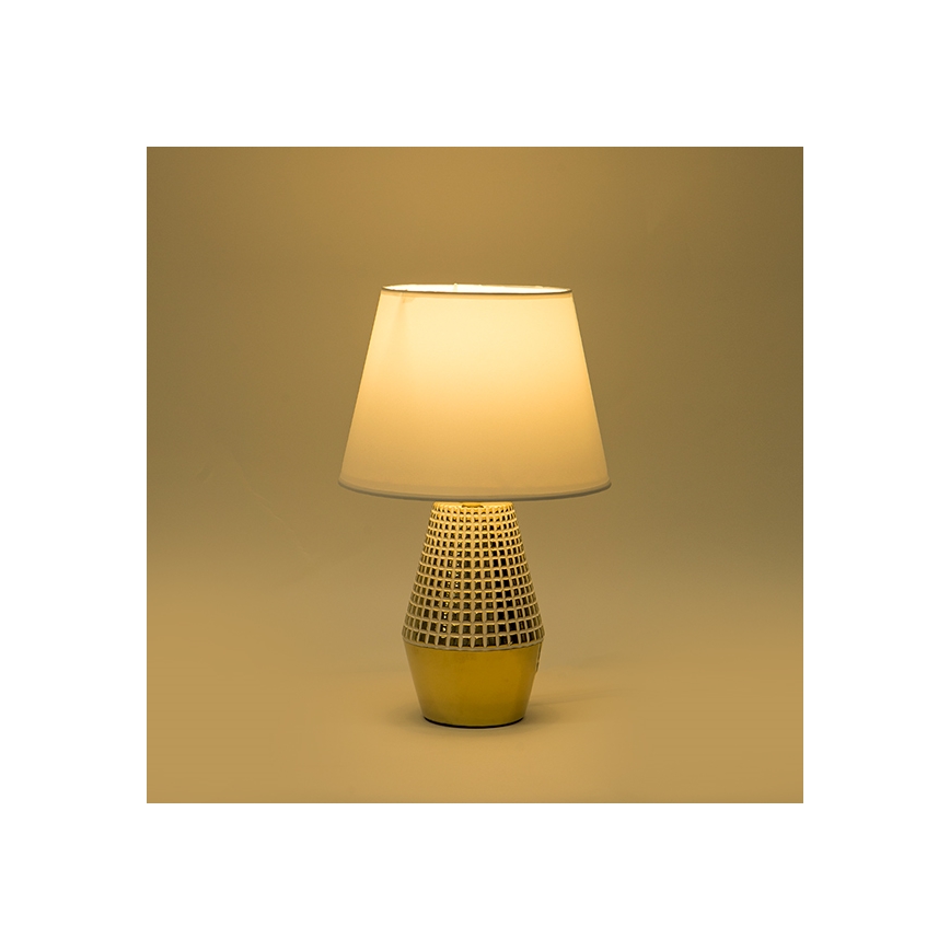 Stolna lampa 1xE14/40W/230V bijela/zlatna