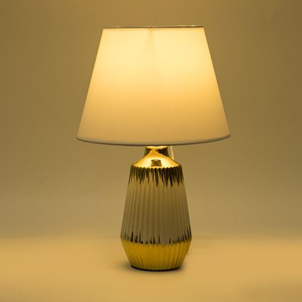 Stolna lampa 1xE14/40W/230V bijela/zlatna