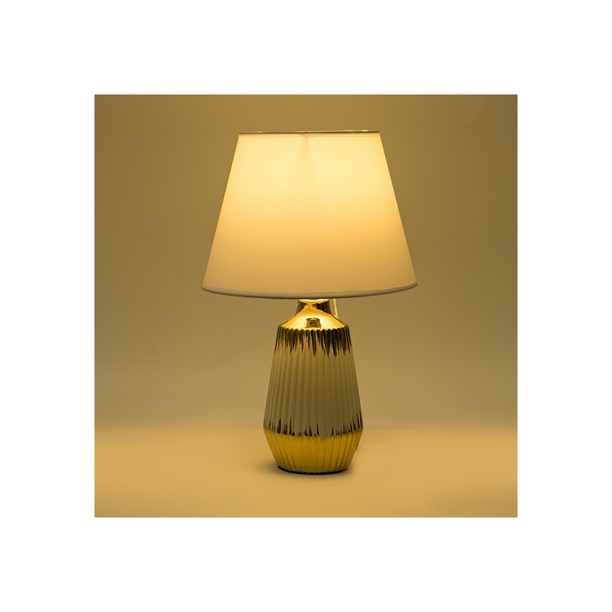 Stolna lampa 1xE14/40W/230V bijela/zlatna