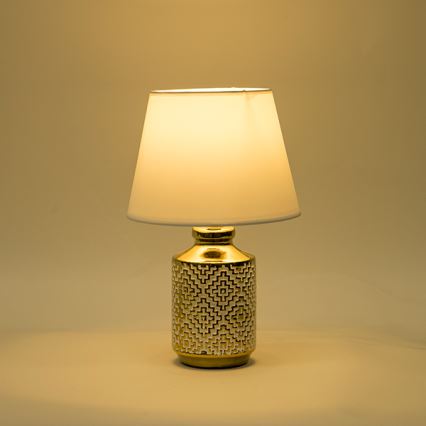 Stolna lampa 1xE14/40W/230V bijela/zlatna