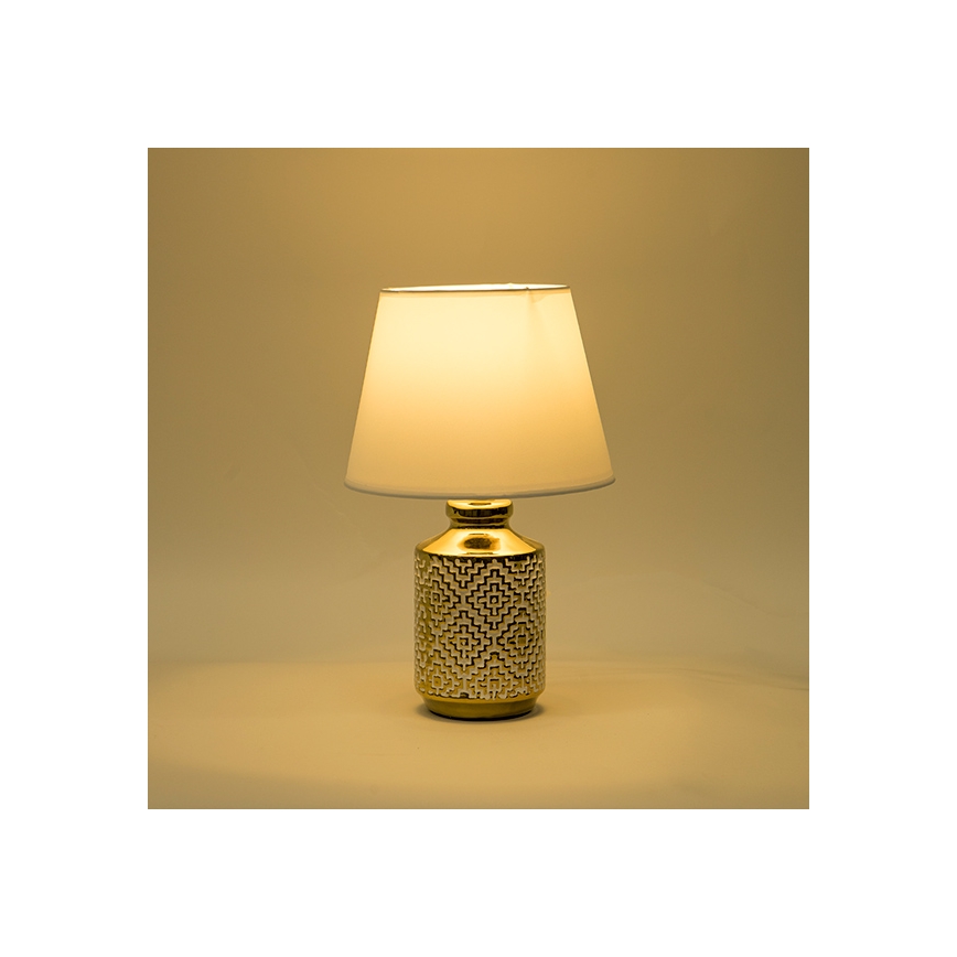 Stolna lampa 1xE14/40W/230V bijela/zlatna