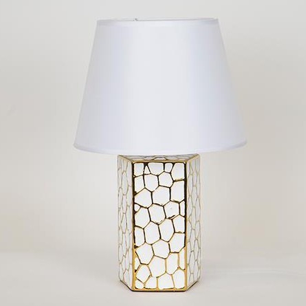 Stolna lampa 1xE14/40W/230V bijela/zlatna