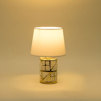 Stolna lampa 1xE14/40W/230V bijela/zlatna