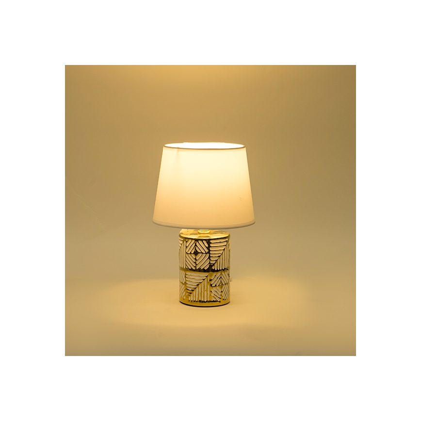 Stolna lampa 1xE14/40W/230V bijela/zlatna