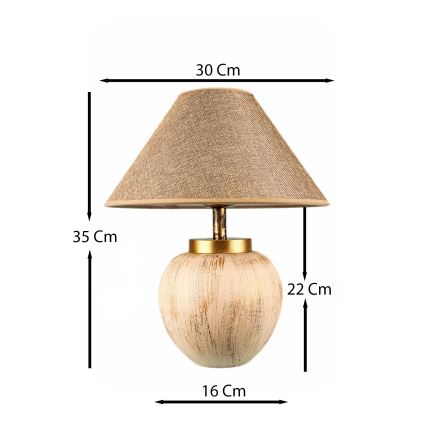 Stolna lampa 1xE27/40W/230V bež