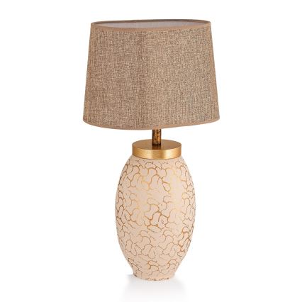 Stolna lampa 1xE27/40W/230V bež/zlatna