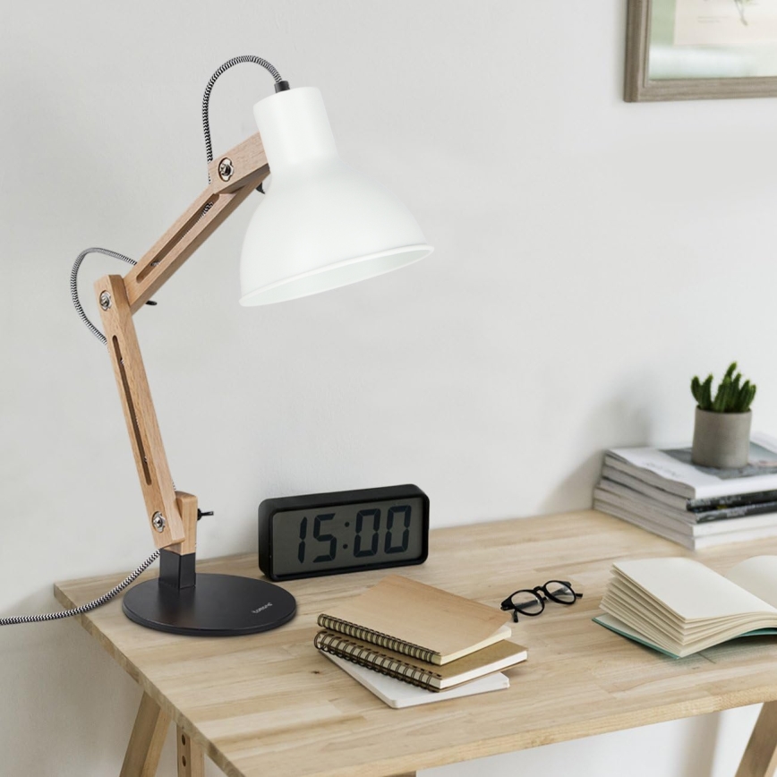 Stolna lampa 1xE27/40W/230V bijela/crna