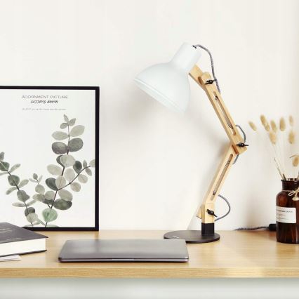 Stolna lampa 1xE27/40W/230V bijela/crna