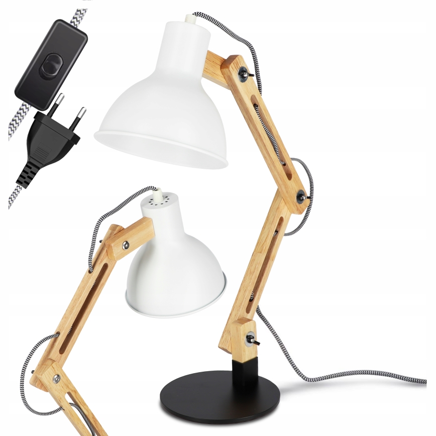 Stolna lampa 1xE27/40W/230V bijela/crna