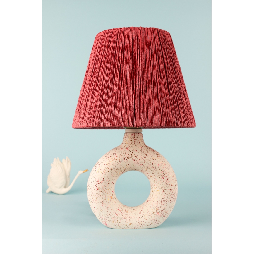 Stolna lampa 1xE27/40W/230V bijela/crvena
