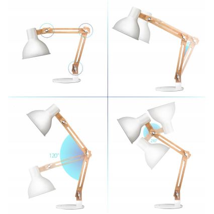 Stolna lampa 1xE27/40W/230V bijela