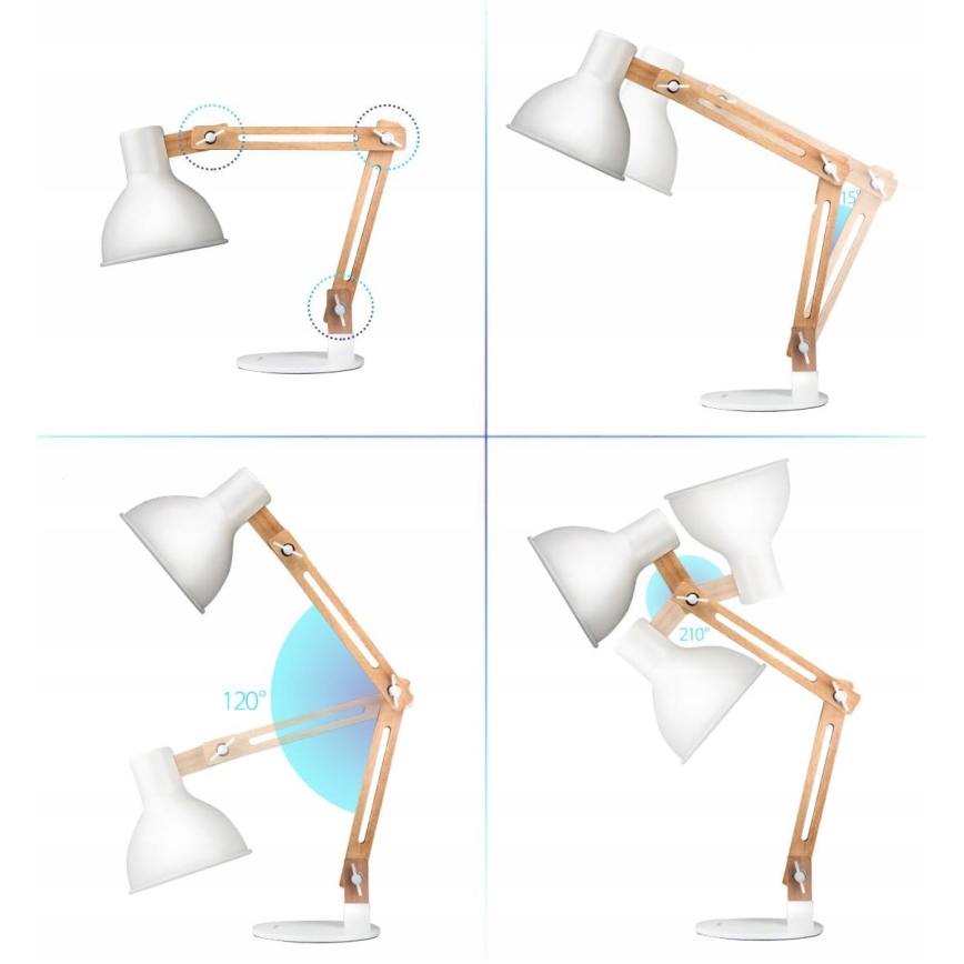 Stolna lampa 1xE27/40W/230V bijela