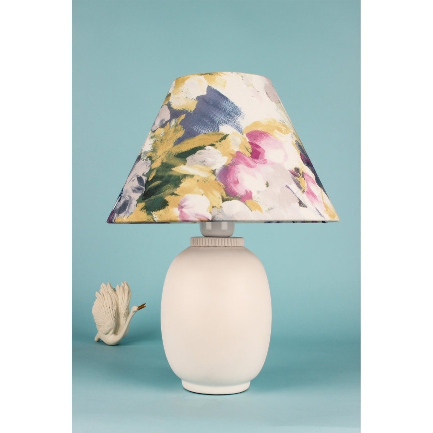Stolna lampa 1xE27/40W/230V bijela/šarena