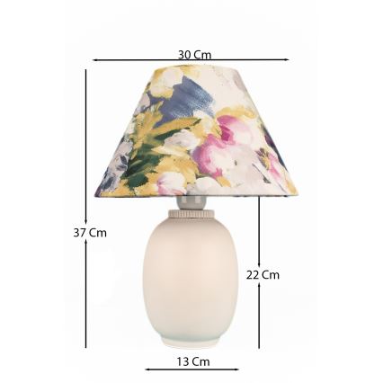 Stolna lampa 1xE27/40W/230V bijela/šarena