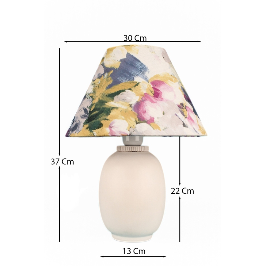 Stolna lampa 1xE27/40W/230V bijela/šarena
