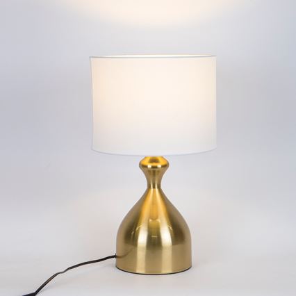 Stolna lampa 1xE27/40W/230V bijela/zlatna