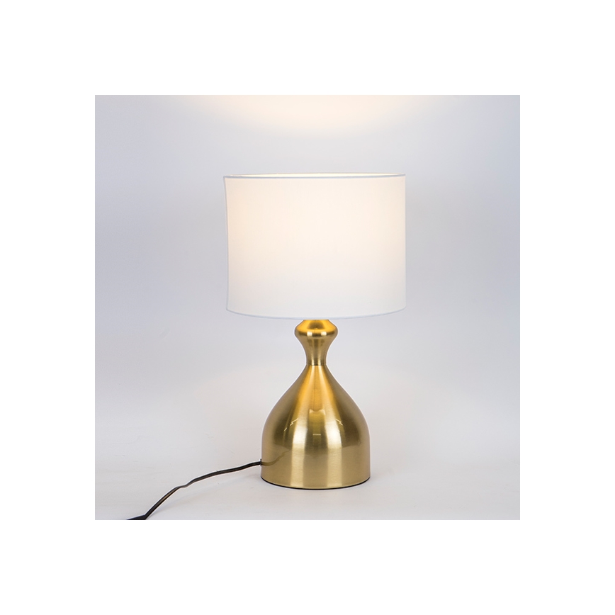 Stolna lampa 1xE27/40W/230V bijela/zlatna