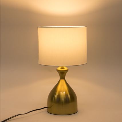 Stolna lampa 1xE27/40W/230V bijela/zlatna