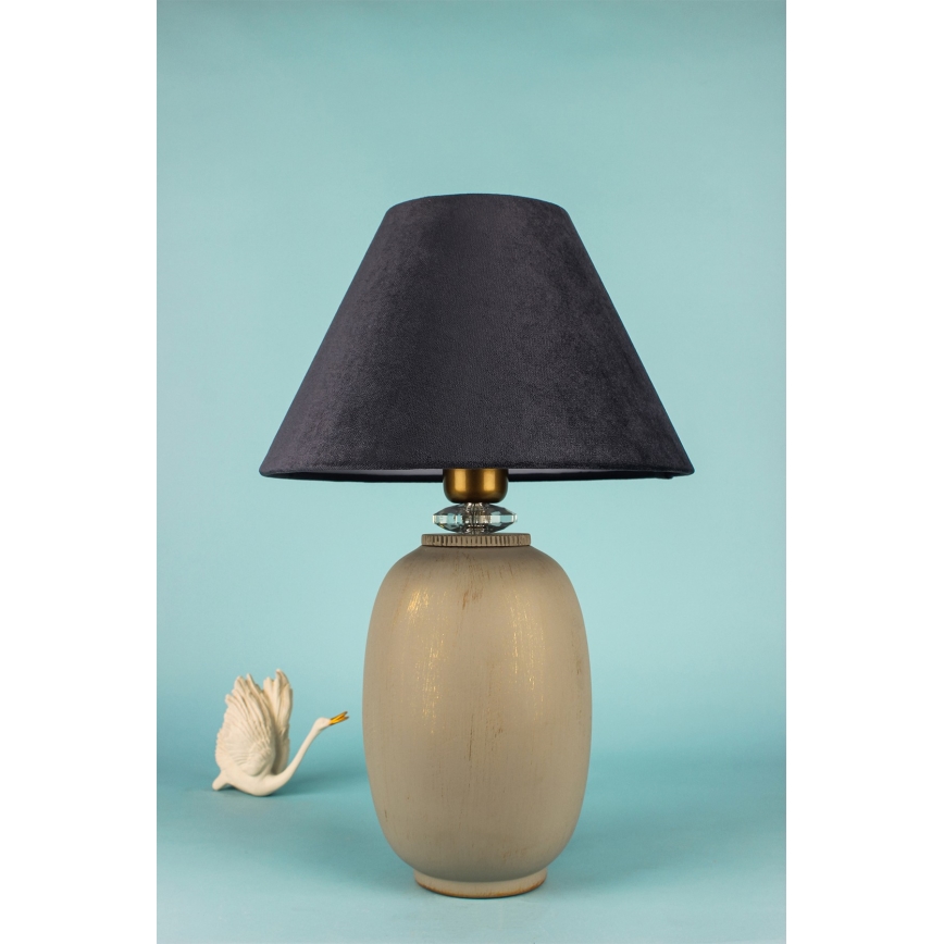 Stolna lampa 1xE27/40W/230V crna/bež