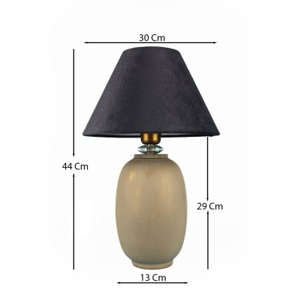 Stolna lampa 1xE27/40W/230V crna/bež