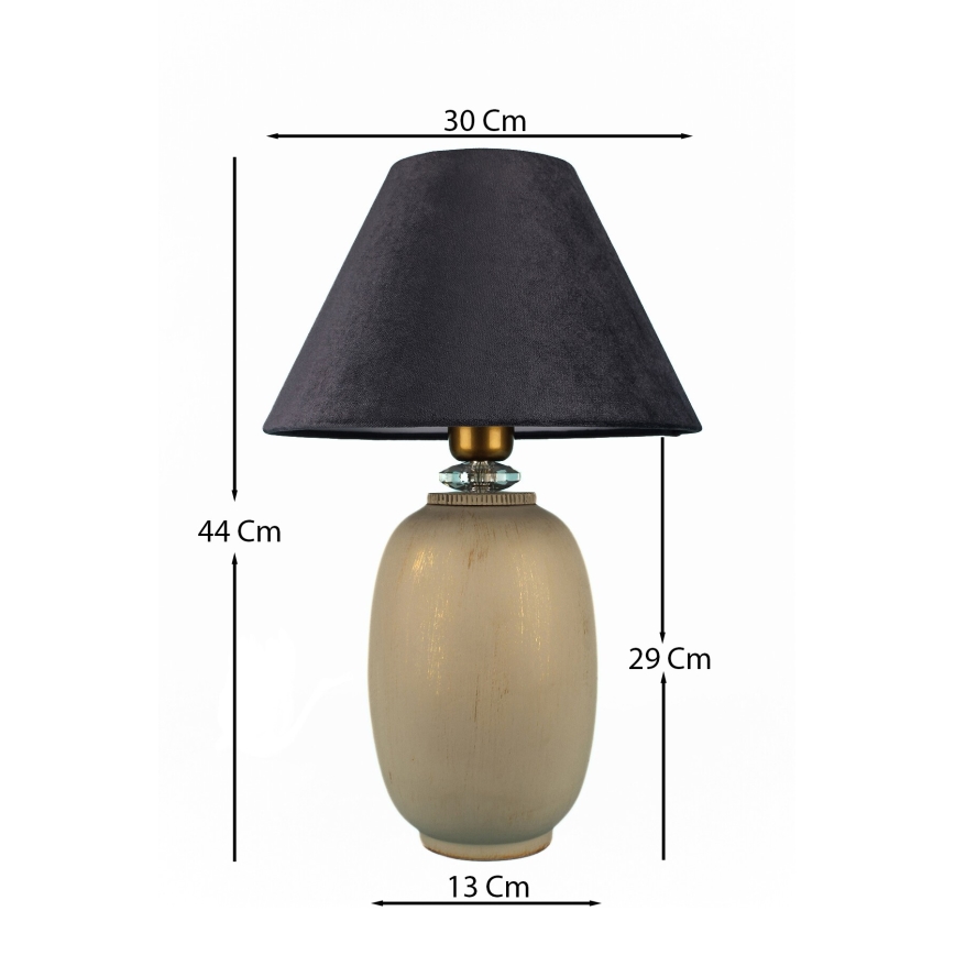 Stolna lampa 1xE27/40W/230V crna/bež