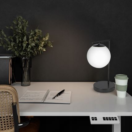 Stolna lampa 1xE27/40W/230V crna/bijela