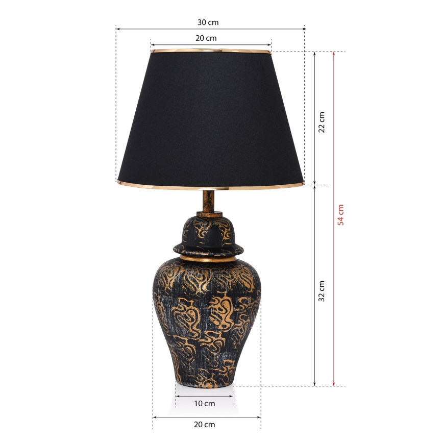 Stolna lampa 1xE27/40W/230V crna