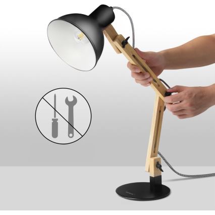 Stolna lampa 1xE27/40W/230V, crna