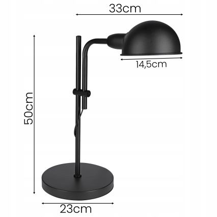 Stolna lampa 1xE27/40W/230V crna