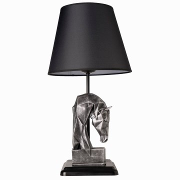 Stolna lampa 1xE27/40W/230V crna/srebrna