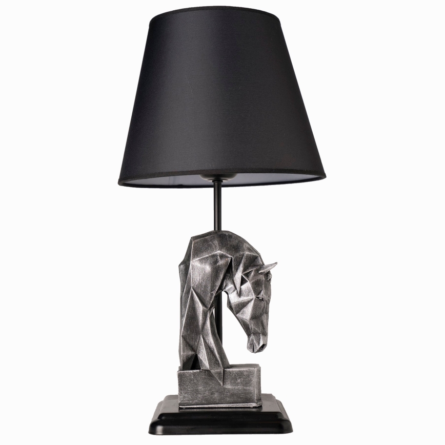 Stolna lampa 1xE27/40W/230V crna/srebrna