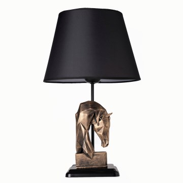 Stolna lampa 1xE27/40W/230V crna/zlatna