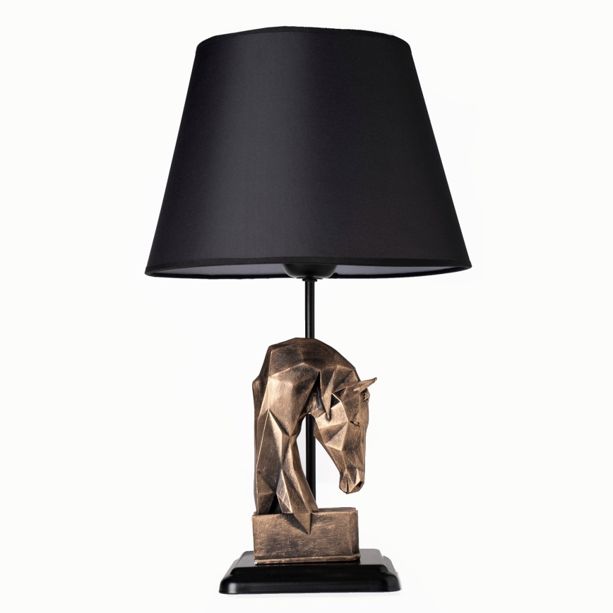 Stolna lampa 1xE27/40W/230V crna/zlatna