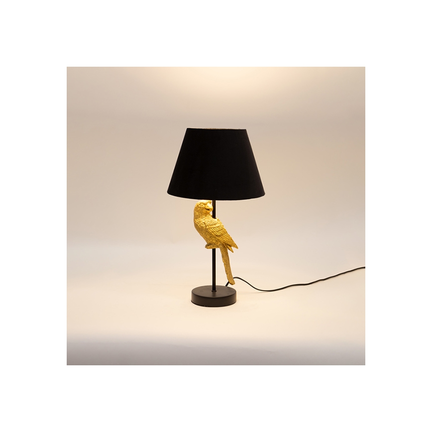 Stolna lampa 1xE27/40W/230V crna/zlatna
