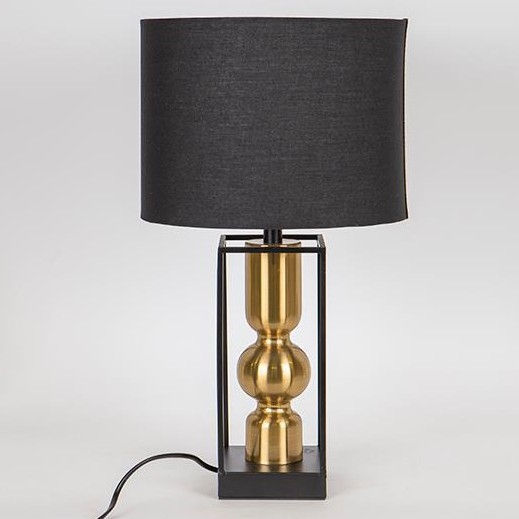 Stolna lampa 1xE27/40W/230V crna/zlatna