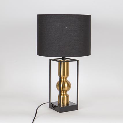 Stolna lampa 1xE27/40W/230V crna/zlatna