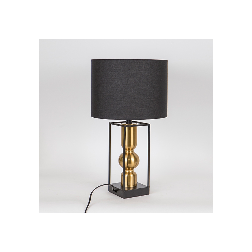 Stolna lampa 1xE27/40W/230V crna/zlatna