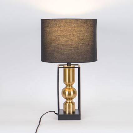 Stolna lampa 1xE27/40W/230V crna/zlatna