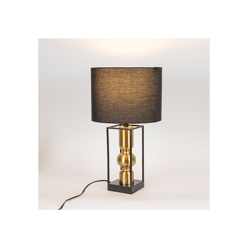 Stolna lampa 1xE27/40W/230V crna/zlatna