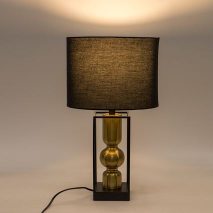 Stolna lampa 1xE27/40W/230V crna/zlatna