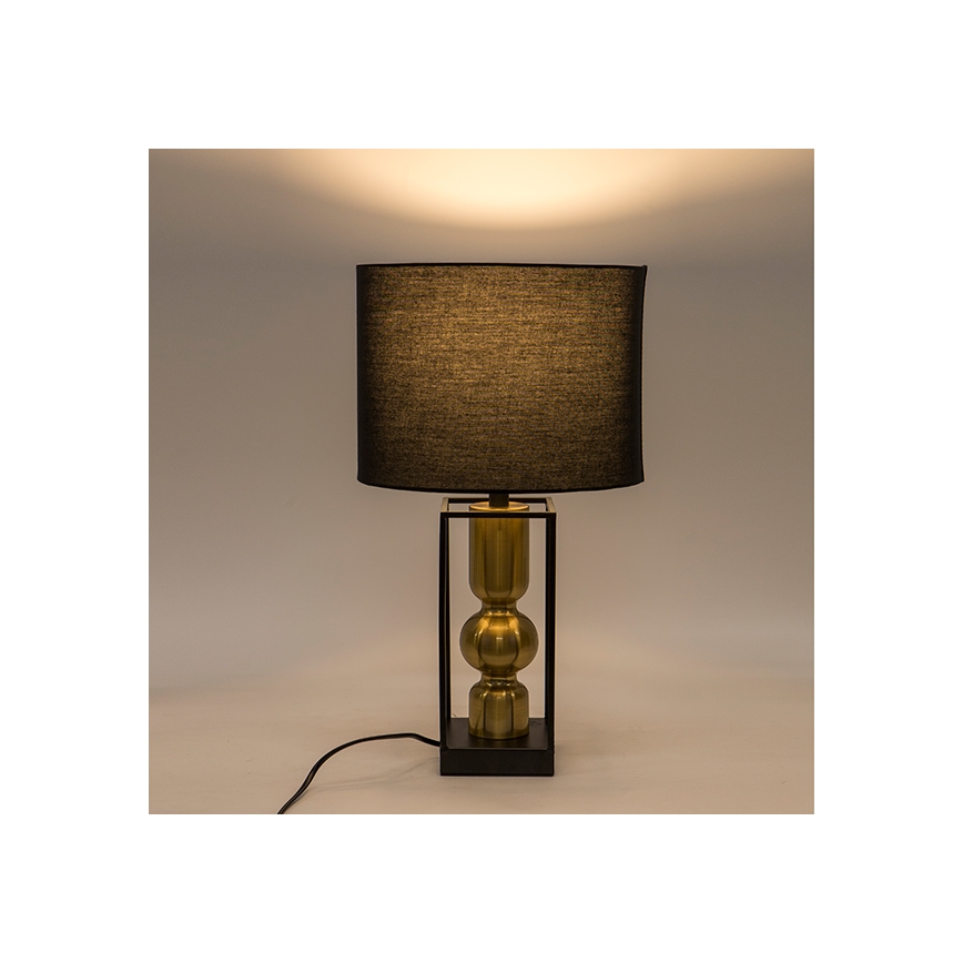Stolna lampa 1xE27/40W/230V crna/zlatna