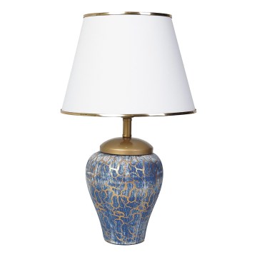 Stolna lampa 1xE27/40W/230V plava/zlatna