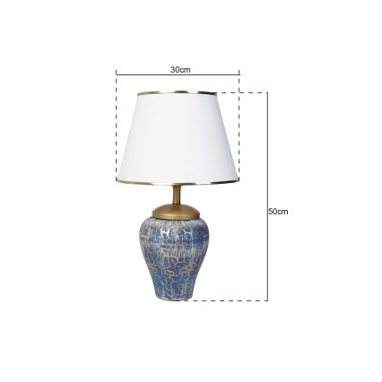 Stolna lampa 1xE27/40W/230V plava/zlatna