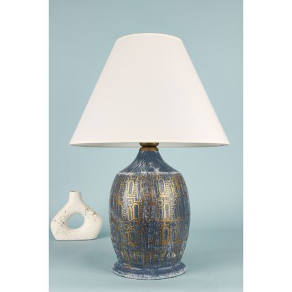 Stolna lampa 1xE27/40W/230V plava/zlatna