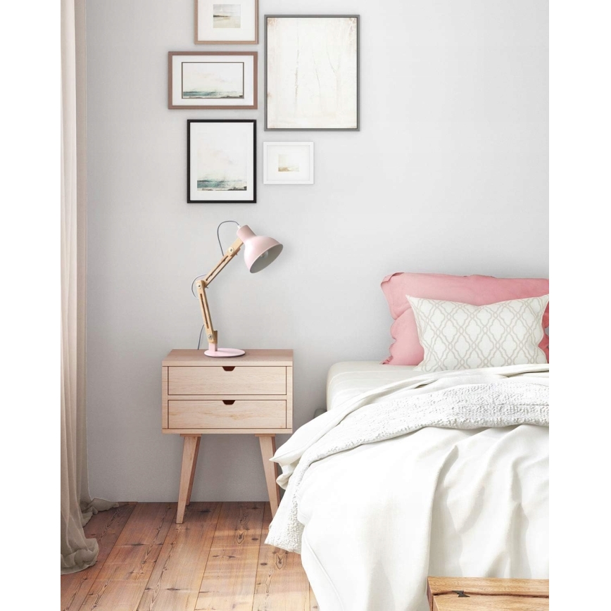 Stolna lampa 1xE27/40W/230V ružičasta