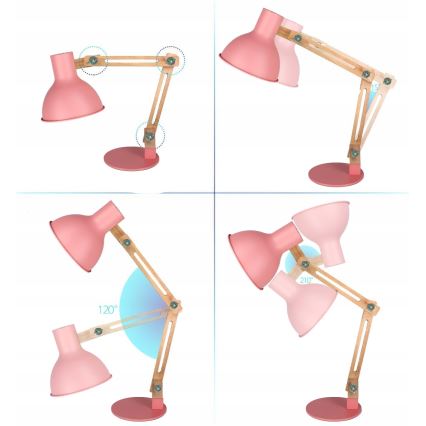 Stolna lampa 1xE27/40W/230V ružičasta