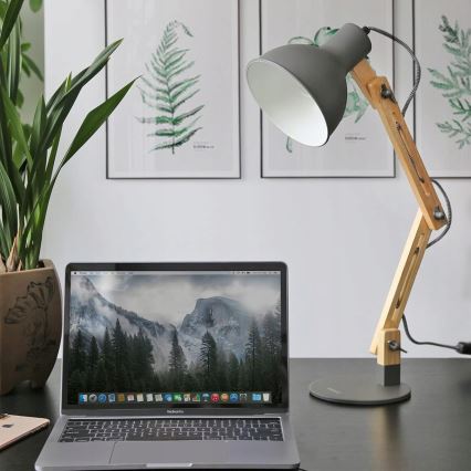 Stolna lampa 1xE27/40W/230V siva