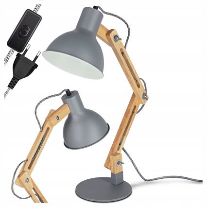 Stolna lampa 1xE27/40W/230V siva