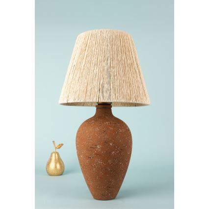 Stolna lampa 1xE27/40W/230V smeđa/krem