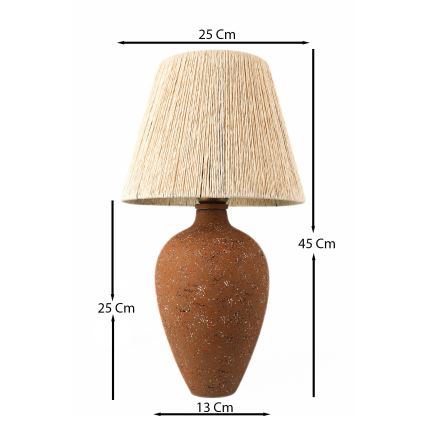 Stolna lampa 1xE27/40W/230V smeđa/krem